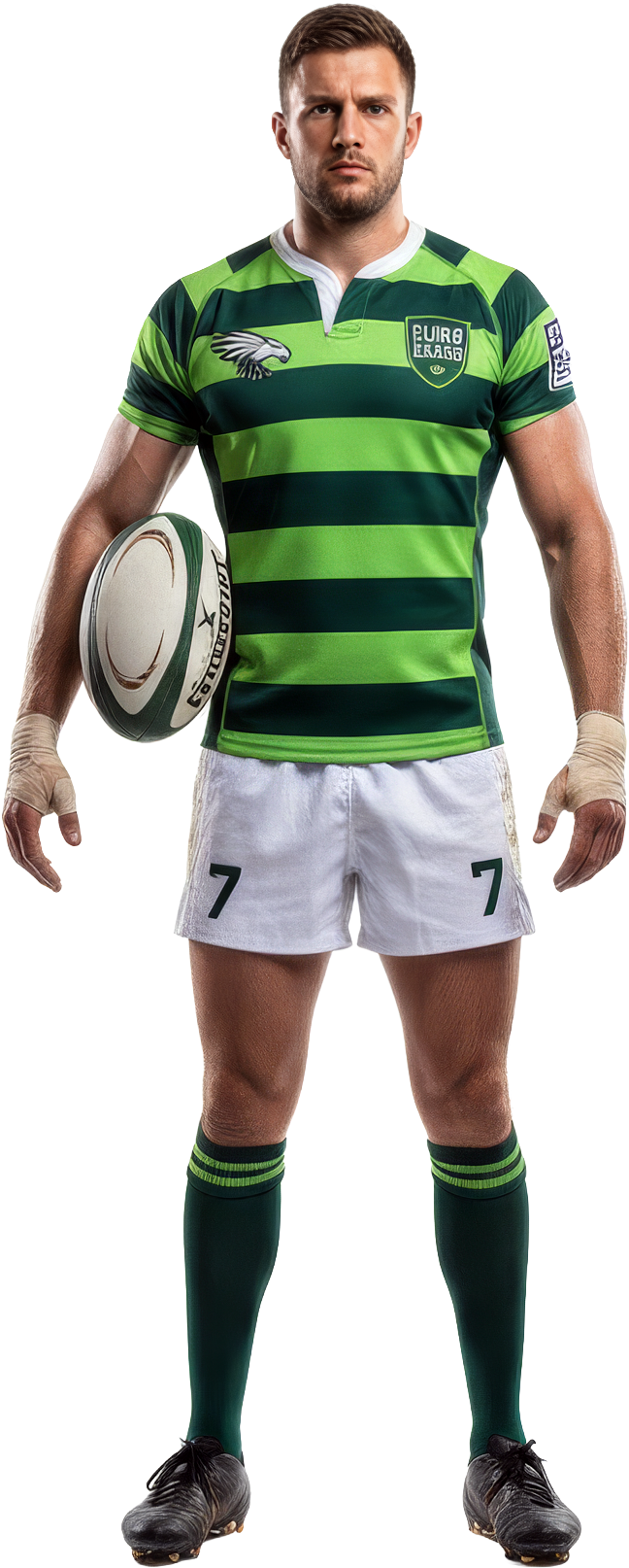Rugby player representing live sport